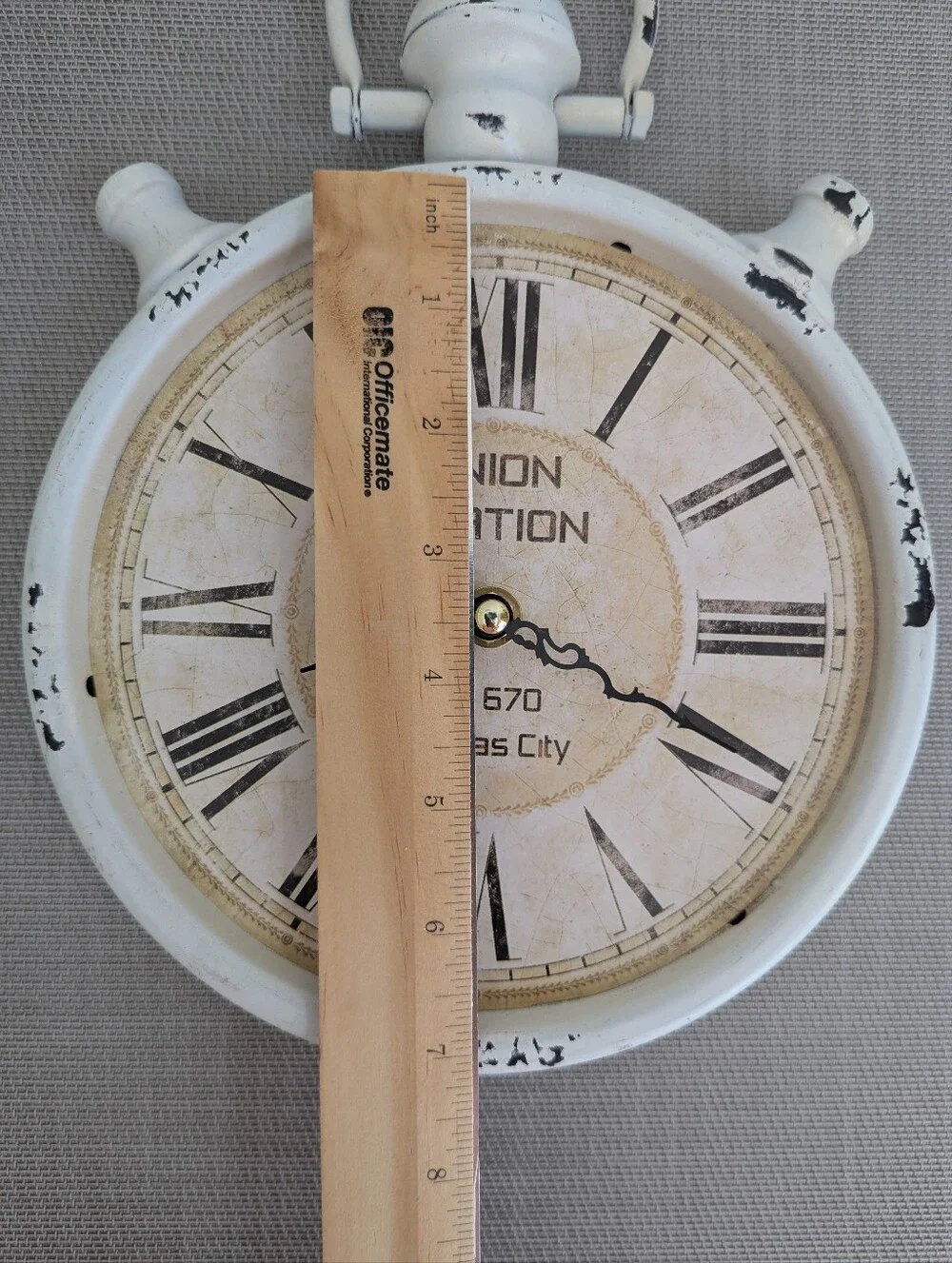 Union Station Kansas City Wall Clock Nostalgia Vintage Shabby Chic Rustic
